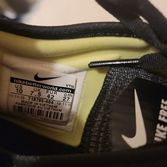 Nike Free TR Flyknit Black Gray & White Size US 10 UK 7.5 EUR42 Women's Sneaker - Picture 14 of 15